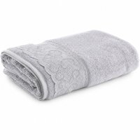 Toalha de Banho Broderie 100% Algodão 400g/m² 70x135cm Bene Casa Cinza