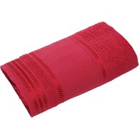 Toalha de Rosto Ponto Cruz 100 Algodão 390g/m² 45x75cm Bene Casa Vermelho