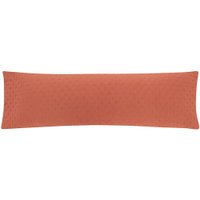Porta Travesseiro Body Pillow Toque Acetinado Uw Frisson 100% Poliéster 40x130cm Altenburg Laranja Terra