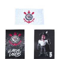 Kit 3 Toalhas de Lavabo Lancheira Corinthians 30x50cm Bene Casa Vai Corinthians