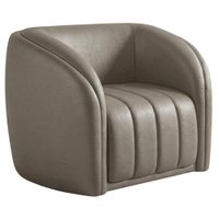 Poltrona Decorativa Organica Mehis Base Fixa Courino TCS 726 MOLL