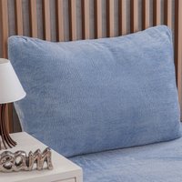 Fronha Plush Flannel 100% Poliéster 50x70cm Bene Casa Azul