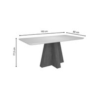 Mesa Sala Jantar Maitê + 6 Cad Maia Cinamomo/Bege Cimol