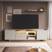 Rack para TV até 65 Polegadas com LED 2 Portas e 2 Gavetas Multimóveis CRPRO-RCK007 Mel/Arenas