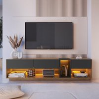 Rack para TV até 65 Polegadas com LED e 3 Gavetas Multimóveis CRPRO-RCK032 Mel/Grafite