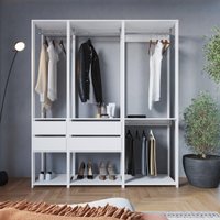 Guarda-Roupa Closet Modulado com 4 Gavetas 160cm Multimóveis CRPRO-CLO006 Branco