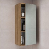 Armário de Banheiro Aéreo 1 Porta com Espelho 36cm Multimóveis CRPRO-ARM008 Mel