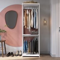 Guarda-Roupa Closet com 2 Cabideiros 60cm Multimóveis CRPRO-CLO003 Branco
