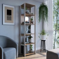 Estante de Escritório com 5 Prateleiras 60cm Multimóveis CRPRO-EST009 Branco/Madeirado