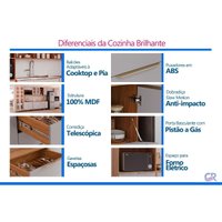 Cozinha Completa 5 Peças Brilhante C571 Cinamomo/Platina MGM