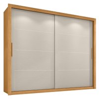 Guarda Roupa Casal 2 Portas De Correr 6 Gavetas Imperio 272 cm Cinamomo Areia ZANZ