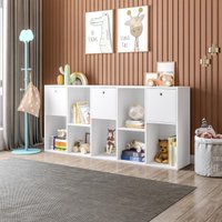 Nicho Organizador Estante Infantil com 3 Caixas 159cm Multimóveis CRRUI-NIO002 Branco