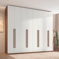 Guarda-Roupa Casal Modulado com 8 Portas e 6 Gavetas 275cm Multimóveis CRRUI-GRP119 Madeirado/Branco