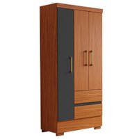 Guarda Roupas Solteiro 3 Portas 2 Gavetas Zoe