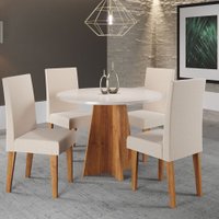 Mesa de Jantar 4 Lugares Criative Mel/Blonde/Bronze - Viero Móveis
