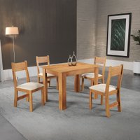 Mesa de Jantar 4 Lugares Tulipa Mel/Marfim - Viero Móveis