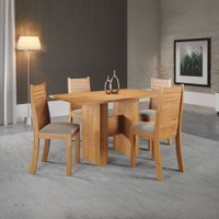 Mesa de Jantar 4 Lugares Carmem Mel/Perola - Viero Móveis