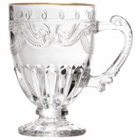 24 Xicaras Cristal 190ml Borda Dourada Imperial Lyor Canecas