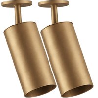 Kit 2 Spots de Sobrepor Dourado Neo 7x17cm Luminárias Intern
