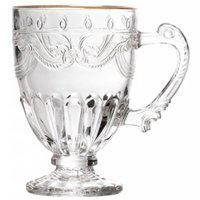 Xicara de Cristal 190ml Fio de Ouro Imperial Lyor Caneca Chá