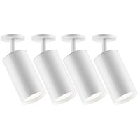 Kit 4 Luminárias 4w Teto Spots de Alumínio Branco Neo 4x13cm