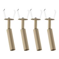 Jogo 4 Spots de Teto Embutir Iluminação Dourado Alumínio G9