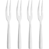 Conjunto 4 Mini Garfos Petisco Inox Wolff 2 Dentes Aperitivo