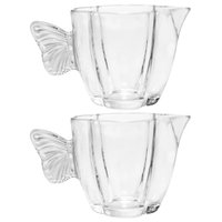Kit 2 Leiteiras Vidro Com Bico 230ml Butterfly Wolff Pequena