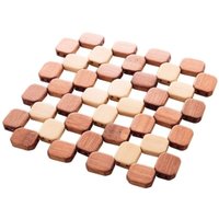 Descanso Porta Panela Quente Bambu 16cm Lyor Suporte Quadrad
