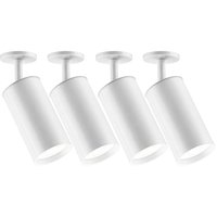 Kit Spots 4 Luminárias Teto Alumínio Branco Neo Dital 7x17cm
