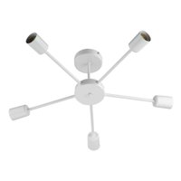 Pendente Luminária Branco Teto Alumínio Fixo 5 Braços E27 Pa