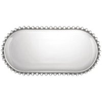 24 Travessas Ovais Cristal Transparentes Pearl Wolff Pequena