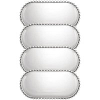 Jogo 4 Travessas Ovais Vidro Pearl Wolff 24cm Transparente B