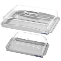 Conjunto Porta Frios e Mantegueira Domama Essence com 2 Peças em Aço Inox com Tampas de Acrílico