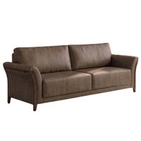 Sofá Living 2 Lugares Royal 162 cm Pes Madeira Courino TCS 729 MOLL