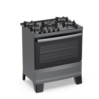 Fogão 5 Bocas Atlas Agile Up com Mesa de Vidro A Gás Bivolt - Titanium