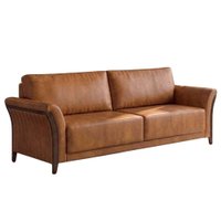 Sofá Living 2 Lugares Royal 162 cm Pes Madeira Courino TCS 727 MOLL