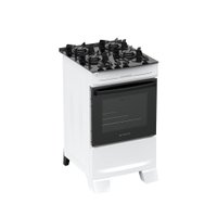 Fogão 4 Bocas Atlas Mônaco Top Glass Mesa de Vidro Bivolt - Branco