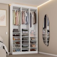 Closet Casal Andorra 15 Prateleiras Branco - Pnr Móveis