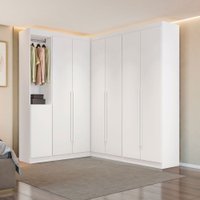 Guarda-Roupa Casal Modulado Andorra 7 Portas 6 Gavetas Branco - Pnr Móveis