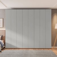 Guarda-Roupa Casal Madrid 8 Portas 6 Gavetas Freijó/Cinza - Pnr Móveis