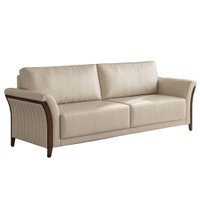 Sofá Living 2 Lugares Royal 162 cm Pes Madeira Courino TCS 725 MOLL