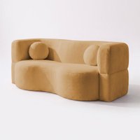 Sofá Cama Bolge 1,88m Xpand Tech Tecido Bouclê Caramelo Cama inBox