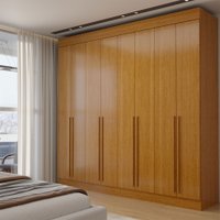 Guarda-Roupa Casal Porto 8 Portas 4 Gavetas 100% Mdf Cinamomo - Panorama Móveis