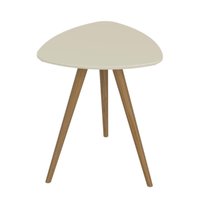 Mesa Lateral Unique em MDF Louro Luna Pés em Madeira Marin