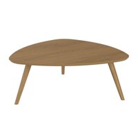Mesa de Centro Unique em MDF Louro Pés em Madeira Marin