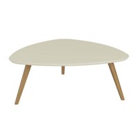Mesa de Centro Unique em MDF Louro Luna Pés em Madeira Marin