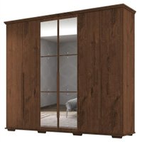 Guarda Roupa Casal 6 Portas Com Espelho Rest 273 cm Jacaranda ZANZ