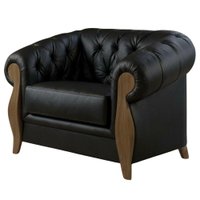Poltrona Decorativa Capitone Milano Pes Madeira Courino TCS 724 MOLL