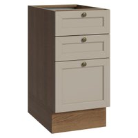 Balcão de Cozinha 40 cm 3 Gavetas (Sem Tampo) Rustic/Crema Vik Madesa